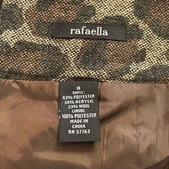 Rafaella Women's Leopard Print Skirt Knee Length Size 8 - Picture 3 of 5